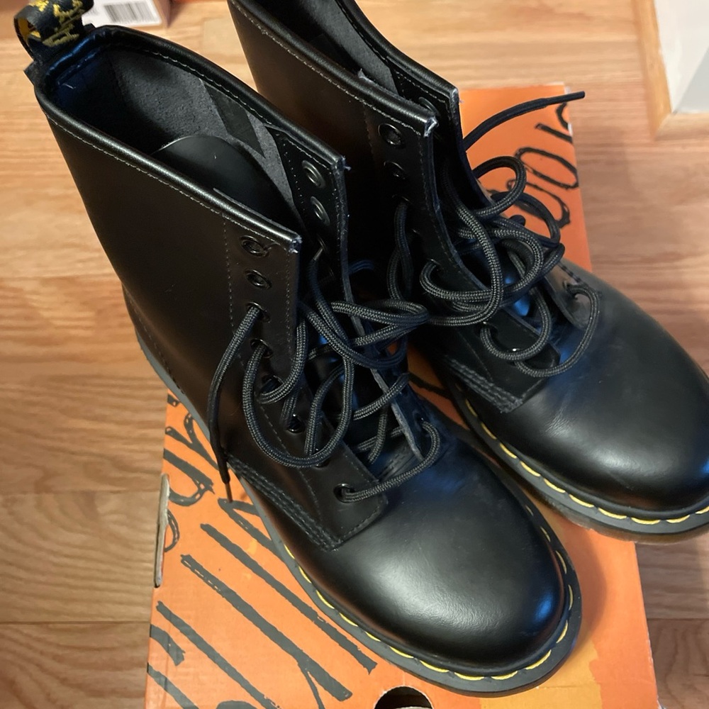 Dr. Martens. NWT. Style #1460. Never worn. Black Smooth Leather. Size 7 EU38